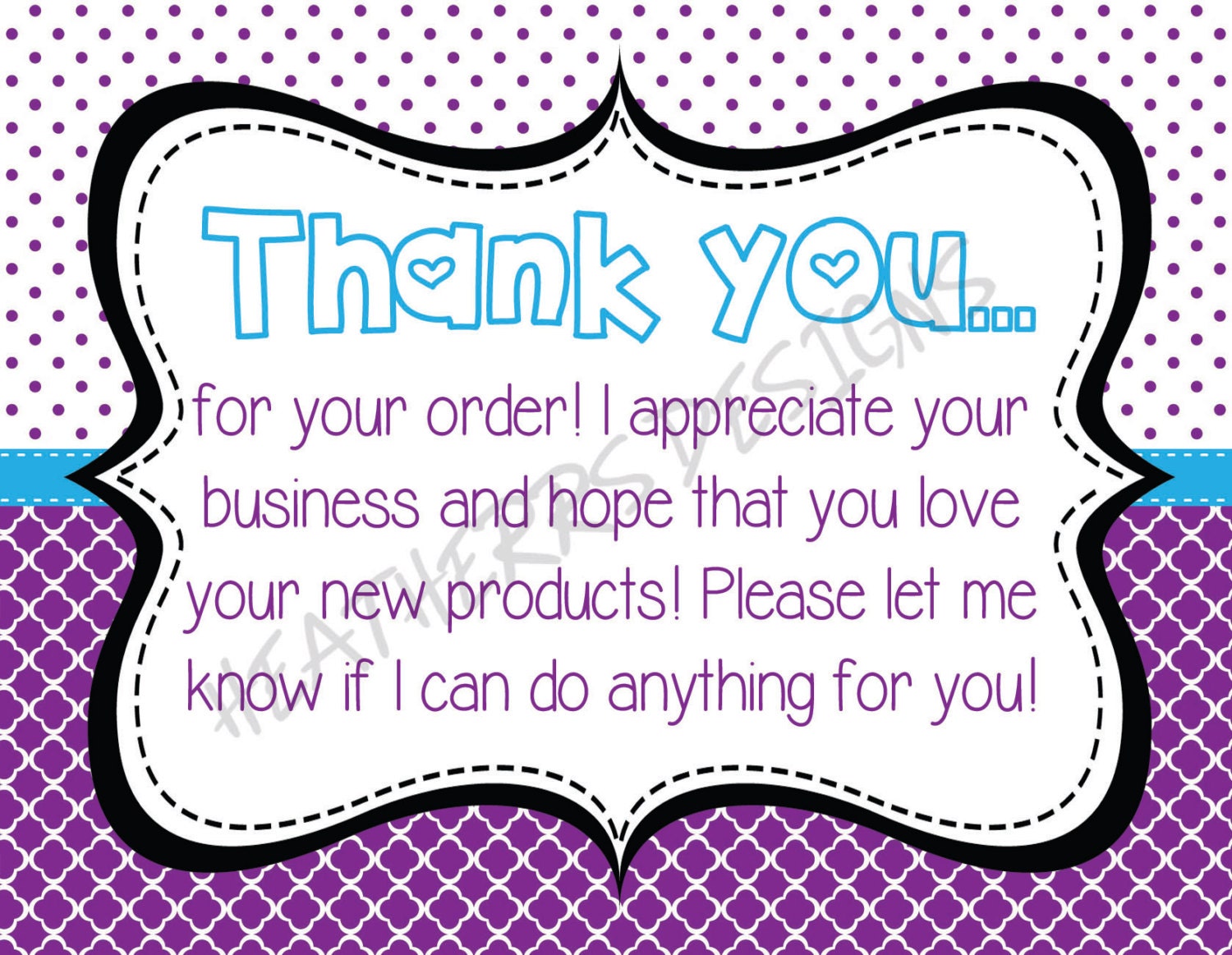 Free Printable Thank You For Your Order Cards