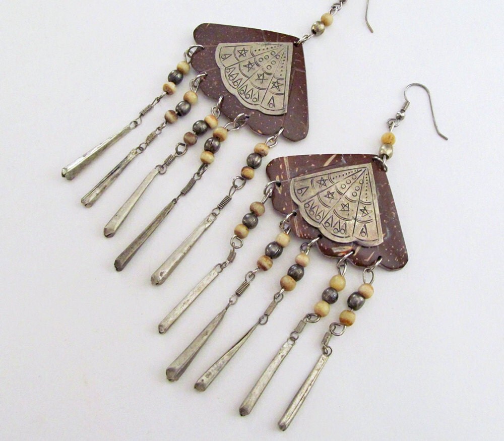 Bohemian Gypsy Earrings Vintage Costume Jewelry Belly Dancer