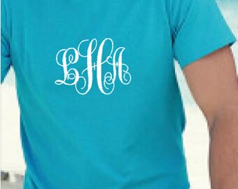 monogram initials on shirt