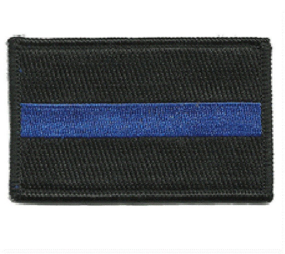 Tactical Thin Blue Line Patch Velcro 2x3 Sized by KMOutfitters