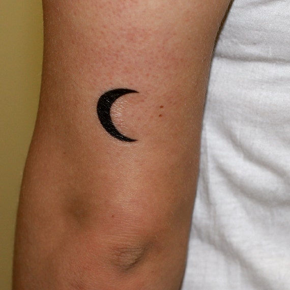  Temporary  Tattoo  Crescent  Moon 