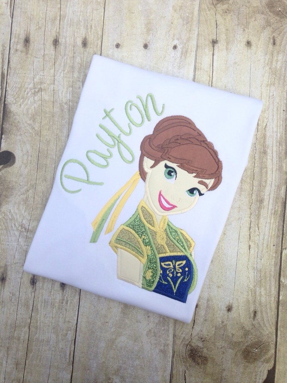 Frozen Fever Anna Shirt Spring Fever Anna Name by TwoSewinCute
