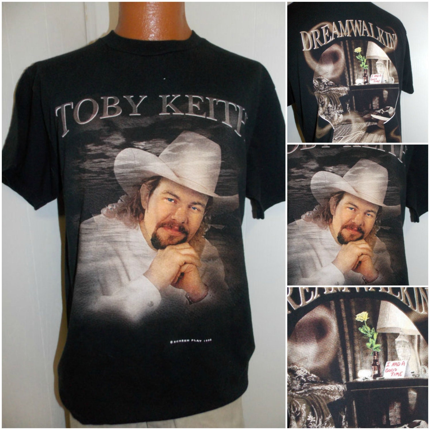 Toby Keith 1990's Concert Tour T Shirt Size by PfantasticPfindsToo