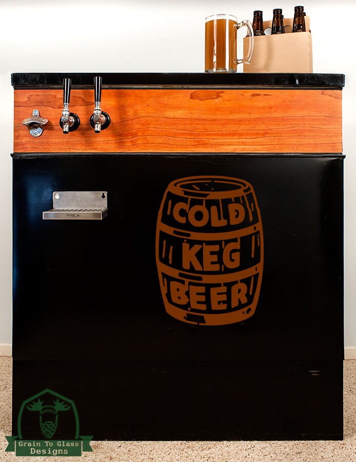 Cold Keg Beer Kegerator Beer Fridge Vinyl Decal Wrap