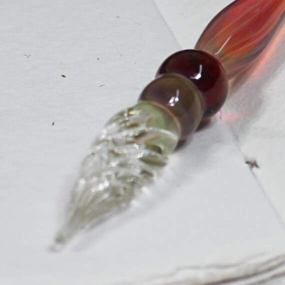 HandBlown Glass Dip Pen Sunburst