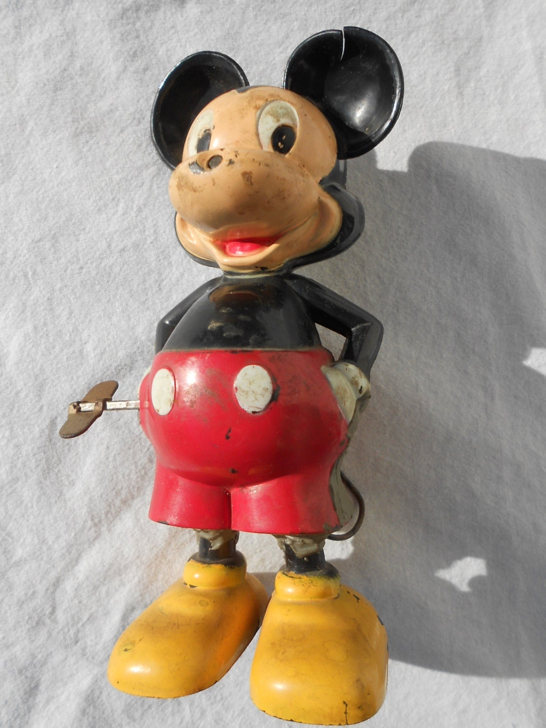 Mickey Mouse 1950s Wind Up Toy Key Whirling Tail by ViolasTreasure