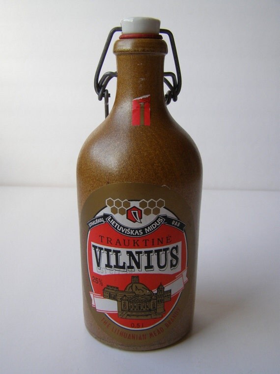 Vintage Trauktine Vilnius The Lithuanian Mead Brandy Bottle