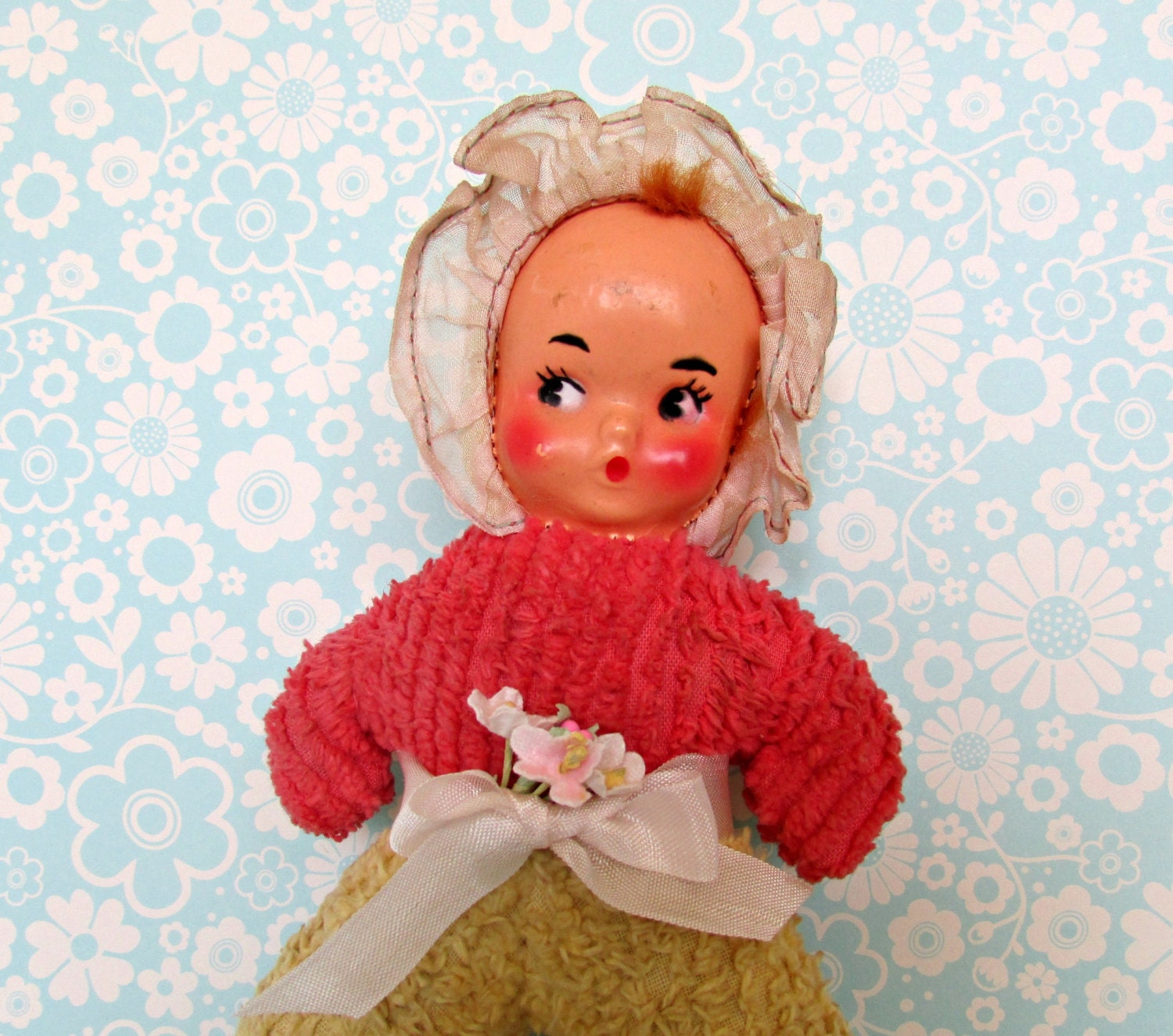 Vintage Handmade Chenille Baby Doll