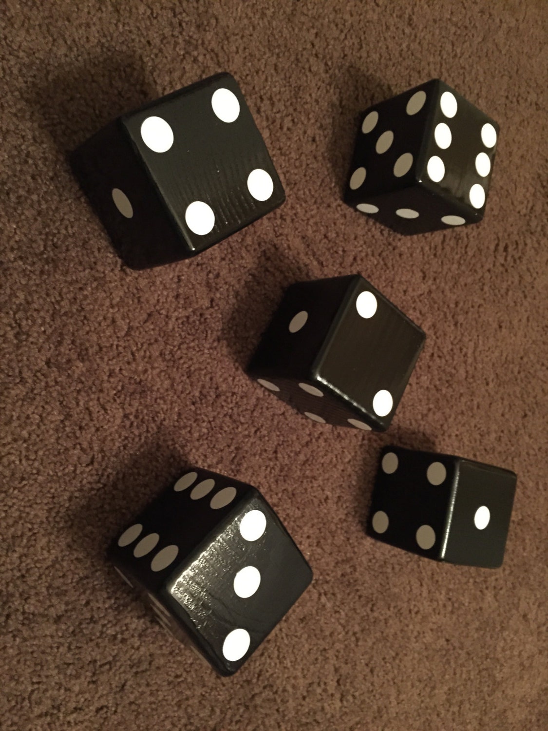 Oversized Yard Yahtzee dice. 4 x 4 by JustDice on Etsy