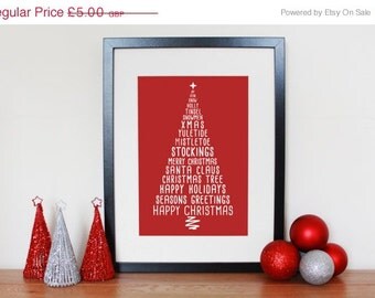 CHRISTMAS SALE Christmas Tree Word Art Digital Printable - Customisable ...