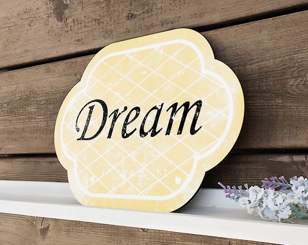 Dream Sign / Dream Wall Décor / Typography Wall Sign / Words