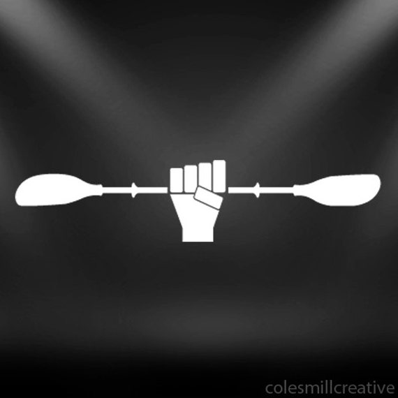 Kayak fist decal paddle sticker watersport kayak