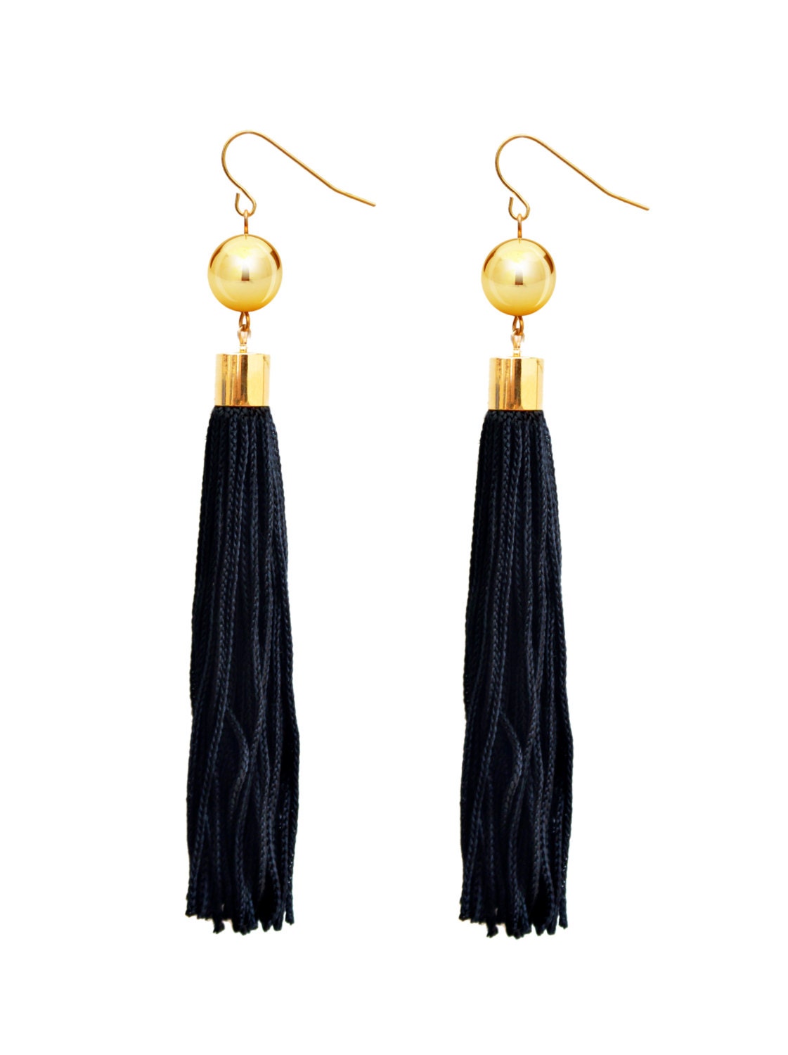 Black Tassel Earrings Black Tassel Tassel by ReasonToBePretty