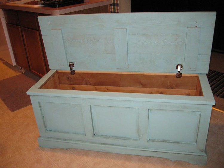 Solid wood rustic hope chest. by HouseOfWoodart on Etsy