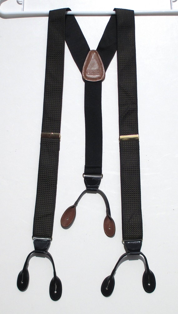 Roundtree & Yorke Suspenders Elastic Trouser Braces Black