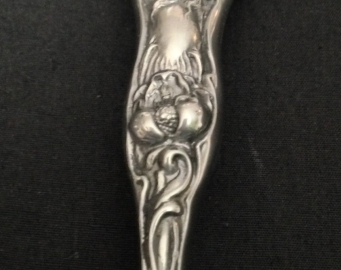 Storewide 25% Off SALE Ornate Vintage Silver Plated Rare Vanity Hand Lint Brush Featuring Beautiful Repousse Figural Woman Design On Handle