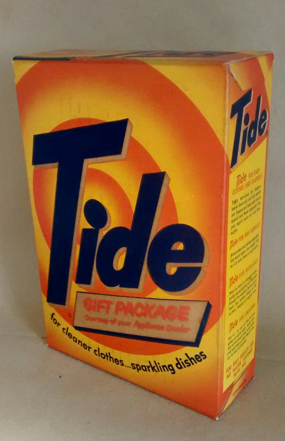 Tide Laundry Soap Box 1950's. Rare Gift Package unopened