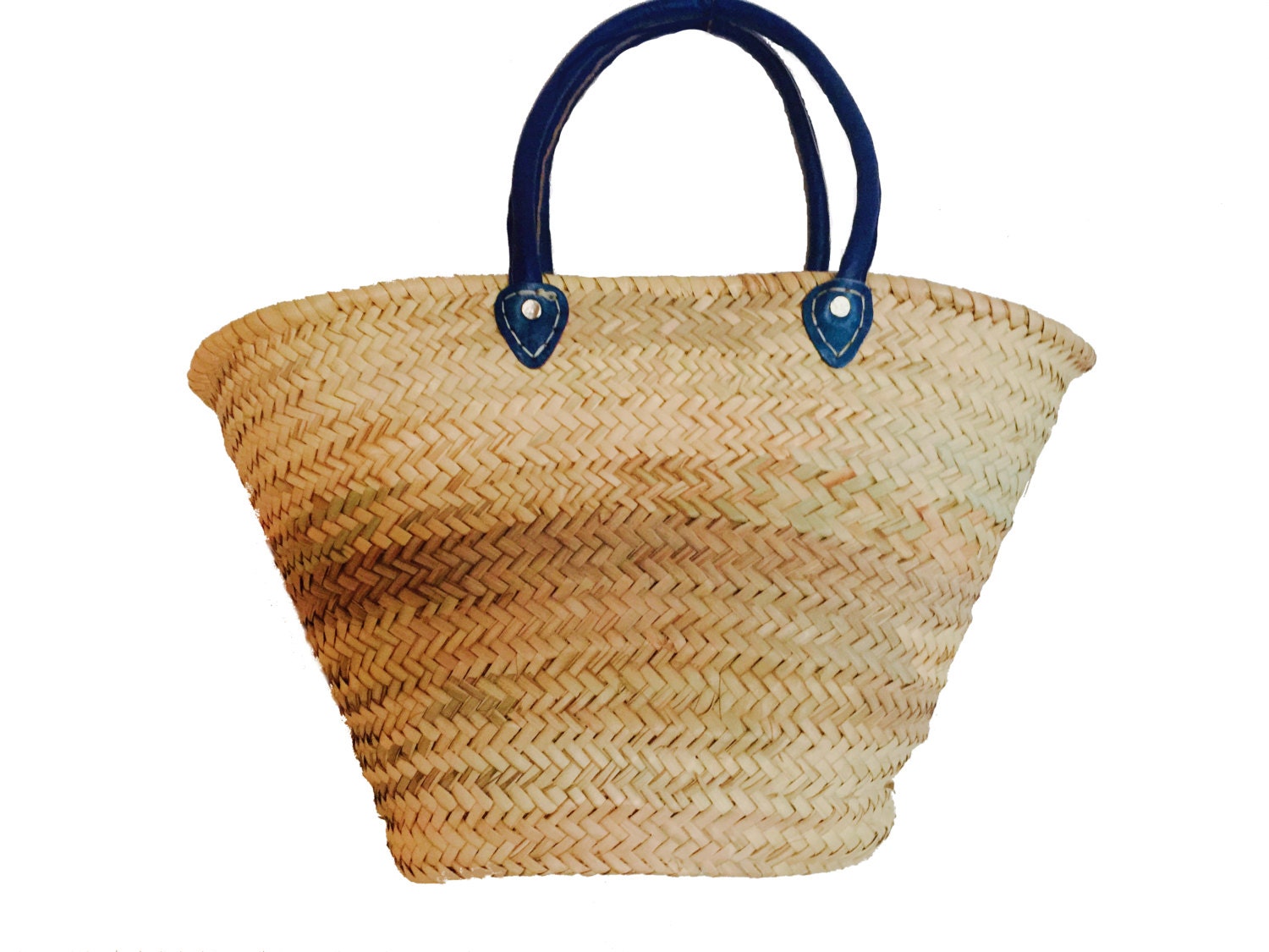 Straw bag French market bag woven straw bag by Spiralspiral