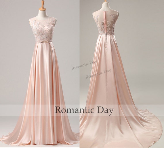 Hot Sale Long Bridesmaid Dress/Lace Plus Size Dress by RomanticDay