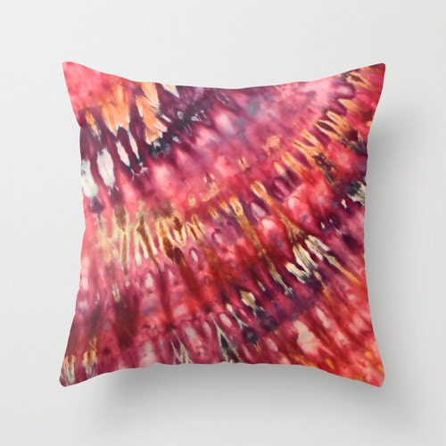 Outdoor Tie Dye Throw Pillow Pink Purple