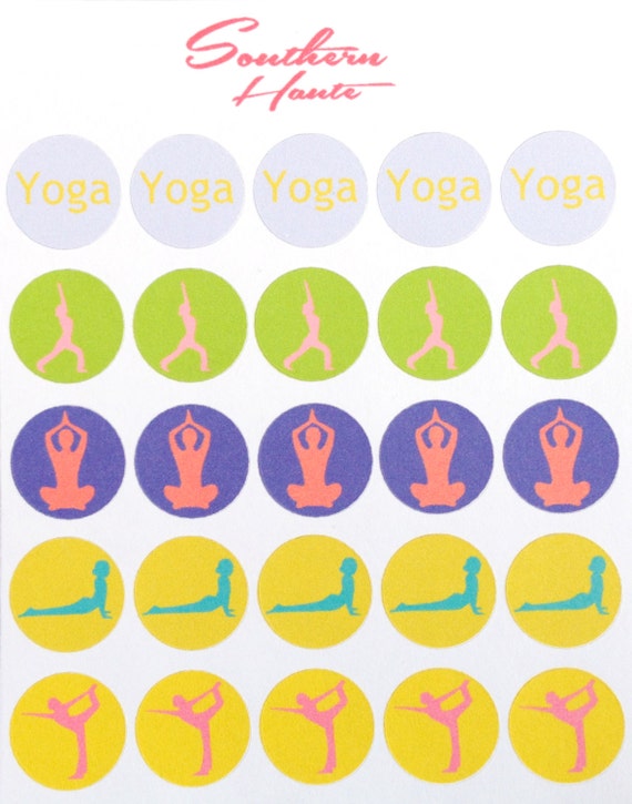 items similar to yoga planner stickers perfect for erin