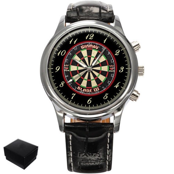 Darts Dartboard Gents Mens Wrist Watch Gift engraving
