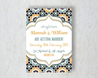 Moroccan Wedding Invitation