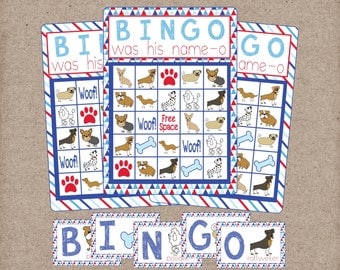 Dog Bingo Game! Dog, Doggy, Puppy Bingo! Perfect for Puppy Party, Classroom Game, Toddler Game! Digital Instant Download.