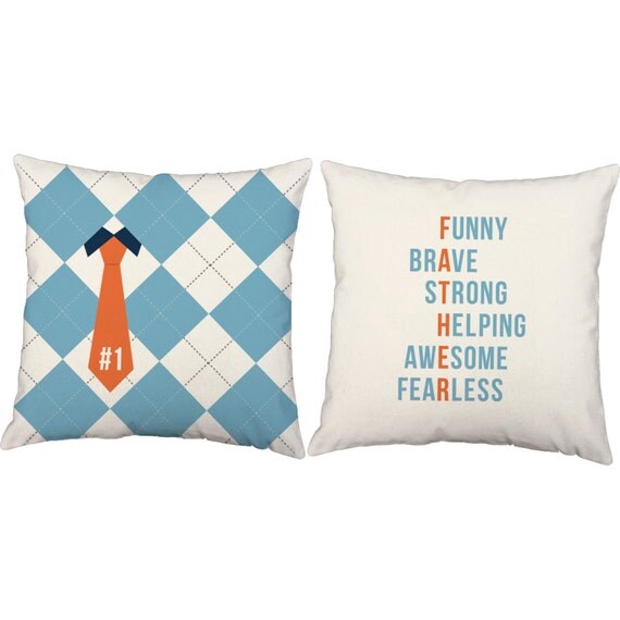 Set of 2 Father Anagram Pillows Dad Pillow Covers by RoomCraft