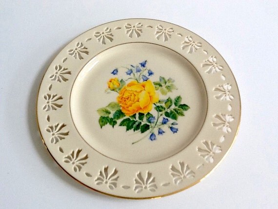 Decorative Plate Lenox Victorian Rose Collection by GentlyKept