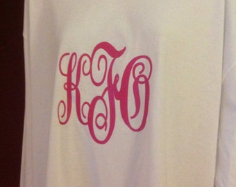 monogram t shirt dress