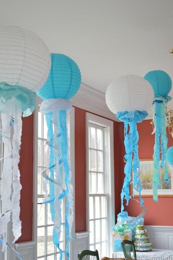 Set of 4 Jellyfish Lanterns by fairywingsandwands on Etsy