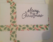 Set of 10 Christmas present cards with envelopes
