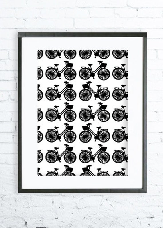 Items similar to Bicycle Pattern, Instant Download Printable, Bicycle