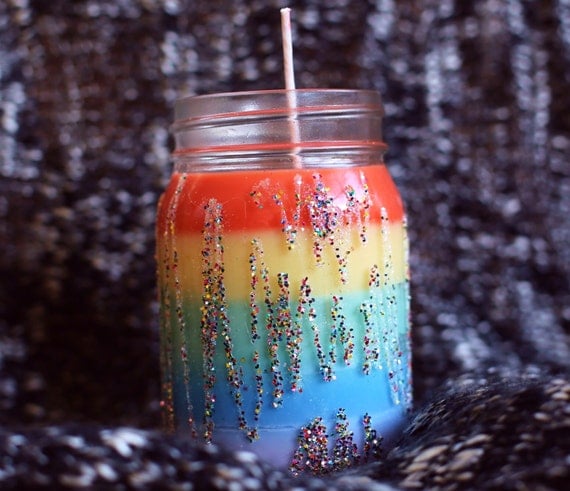 MADE TO ORDER: Total Chakra Alignment  || Handmade Soy Wax Chromotherapy Candle || 16oz Jelly Jar