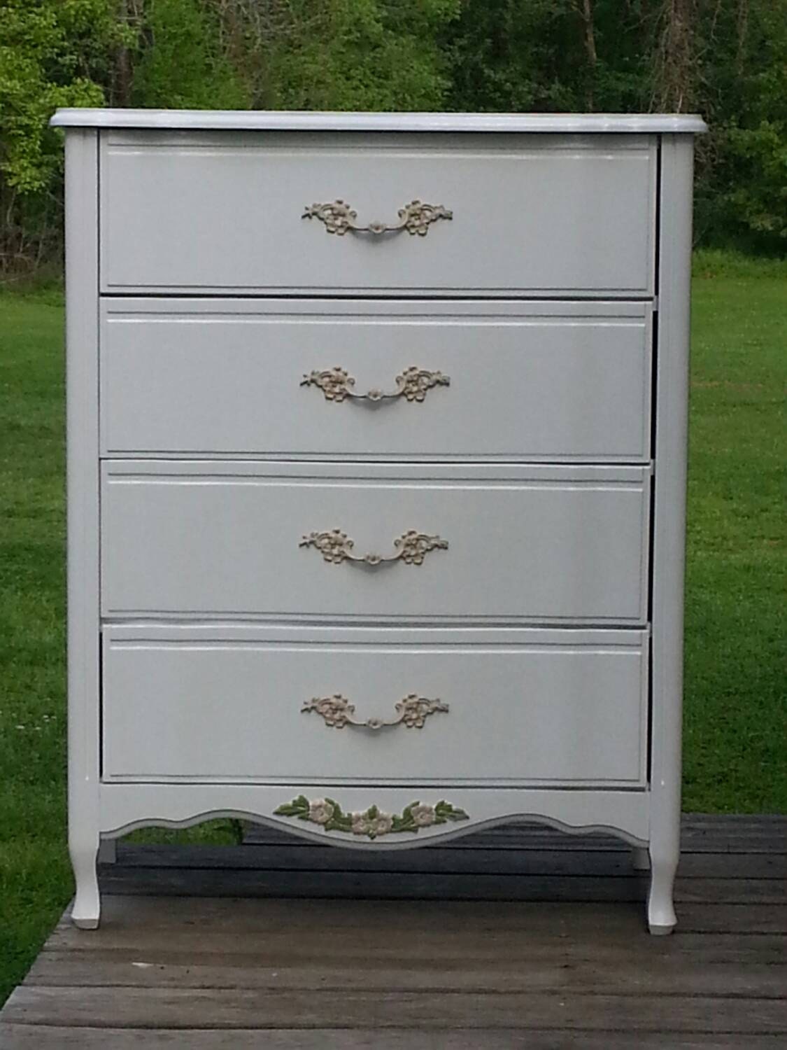4th of July Sale!!! Vintage White French Provincial Highboy Dresser ...