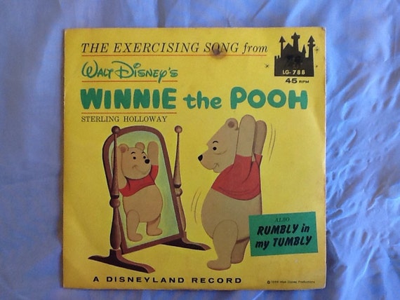 The Exercising Song From Walt Disney's Winnie The Pooh 45 1966 Vintage ...