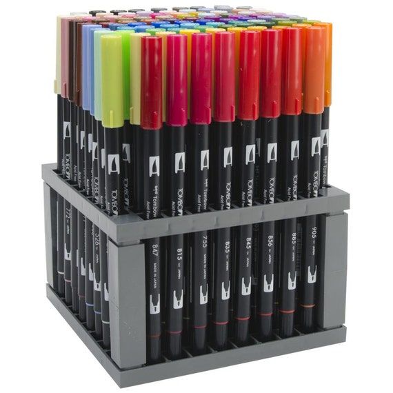 Tombow Dual Brush Pen Markers Desk Set 96 Color by SupplyJunkies