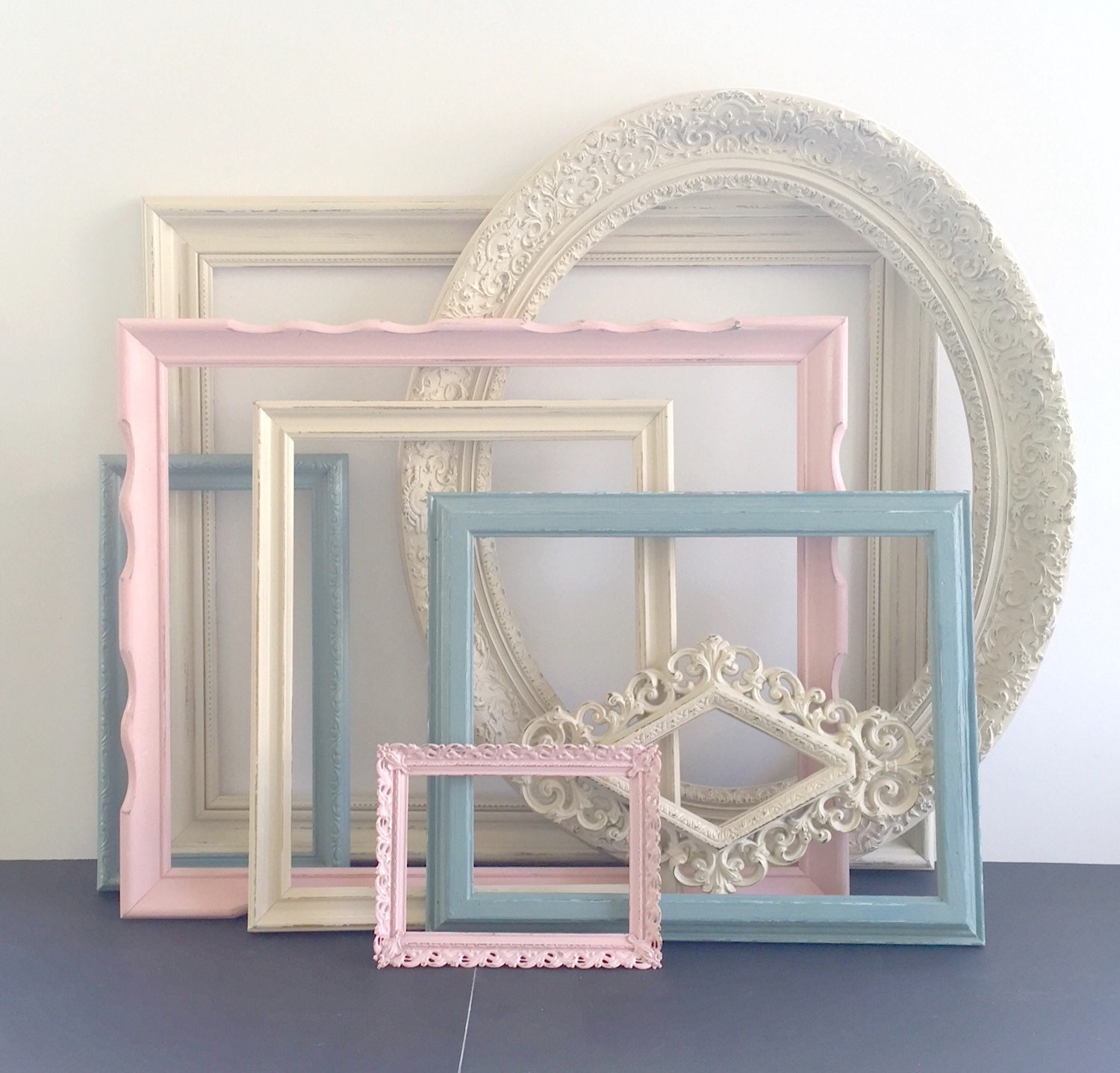 Nursery picture frame set of 8 Shabby Chic by oakesAVEsquared