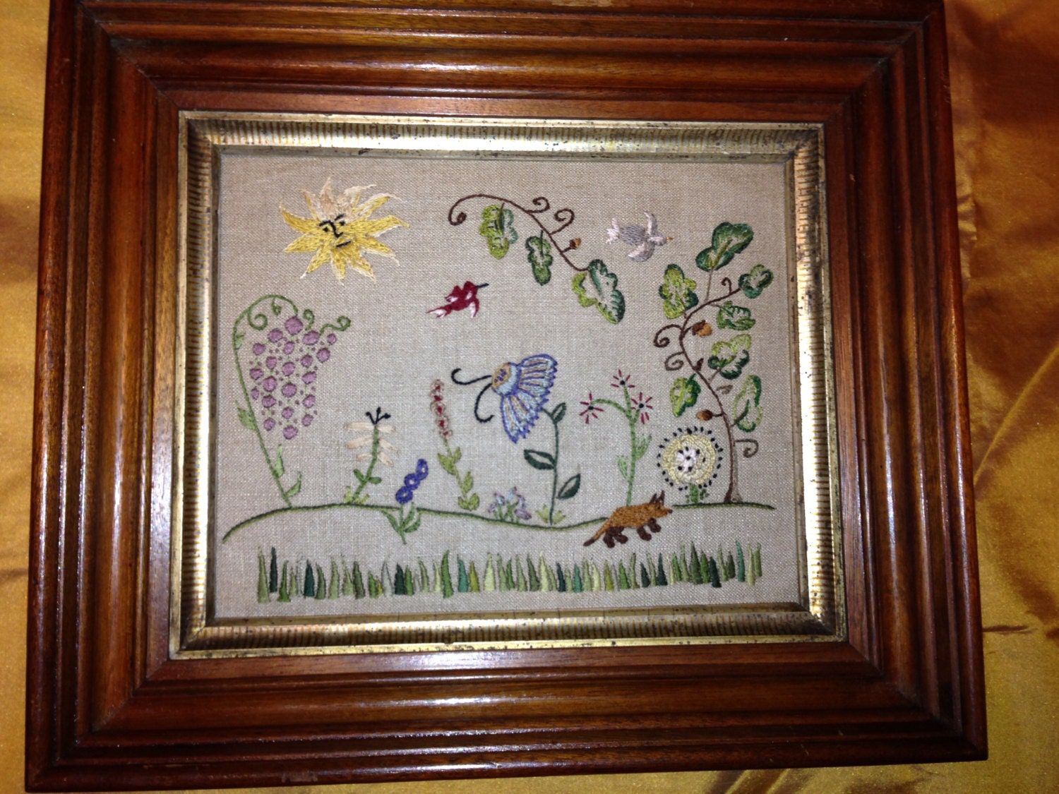 needlework kit to make reproduction sampler 16 century