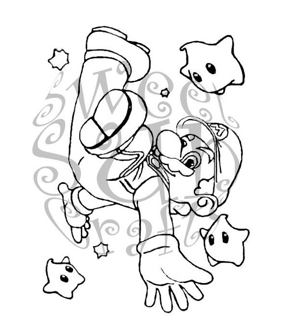 Items similar to Mario Coloring Page on Etsy