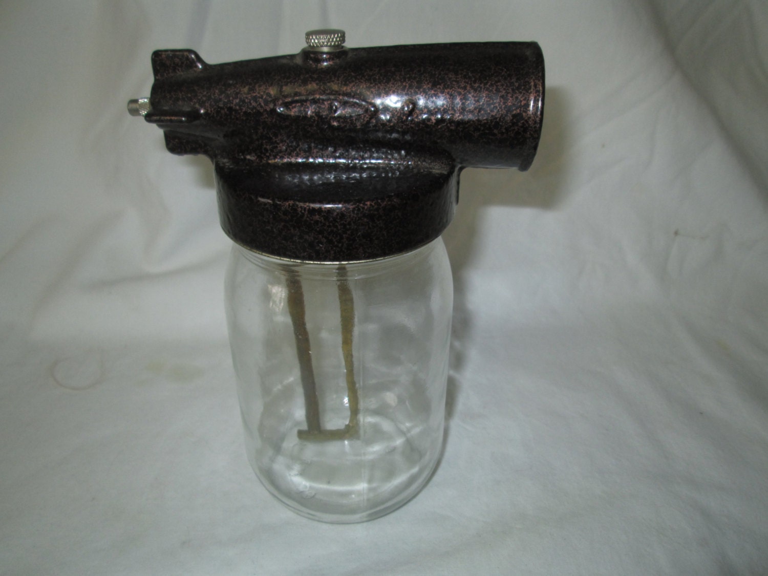 Vintage Spray Paint Gun with Glass jar Metal by CarolsTrueVintage