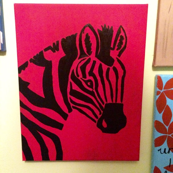Hand Painted Zebra Painting