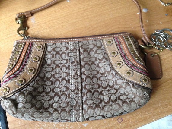 coach wristlets etsy