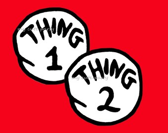 Thing 1 thing 2 iron on on etsy a global handmade and vintage marketplace 