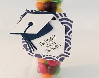 Graduation Candy Tube Favors, Set of 10 - Graduation Favors - Candy Tube Favors - Graduation Party Favor - Gumball Tube - Graduation Cap