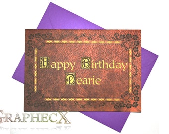 Once Upon a Time inspired personalized birthday card