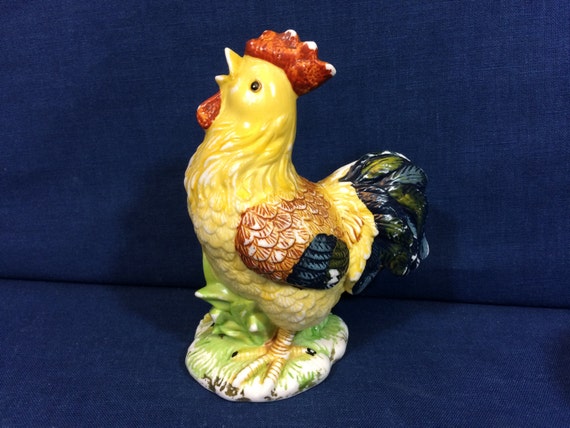 porcelain rooster figurines