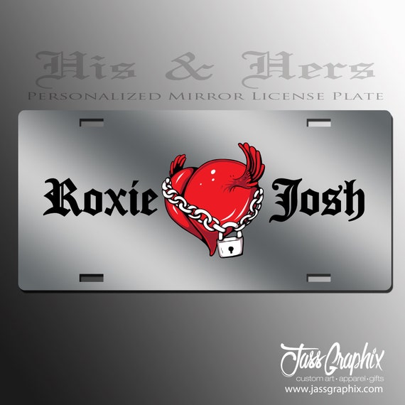 His and Hers License Plates for couples anniversaries