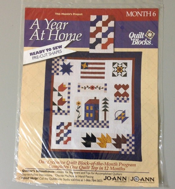 JoAnn Quilt BlockoftheMonth A Year At Home by SewWhatByMeg